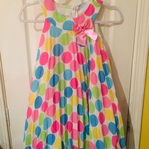 Bonnie Jean polk dot party dress size 8